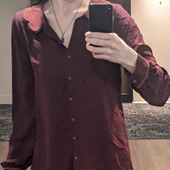 *NWT* Modcloth Peter Pan Collar Vintage-Style Blouse - Picture 2 of 4